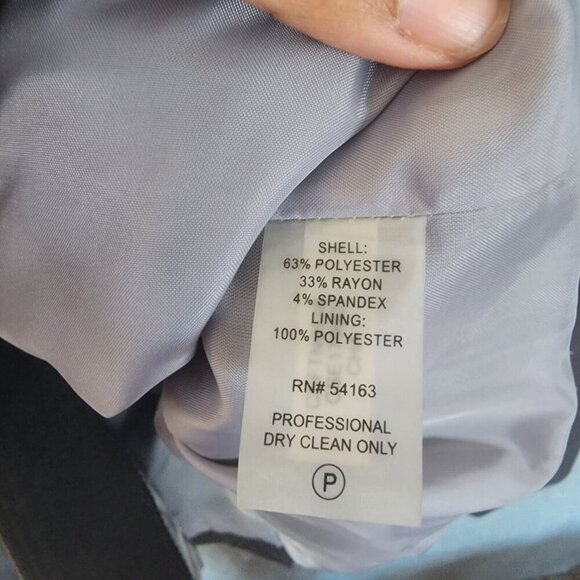 Calvin Klein Women's Blazer Jacket 14 Gray 2-Button Business Workwear Career - Picture 4 of 9